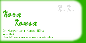 nora komsa business card